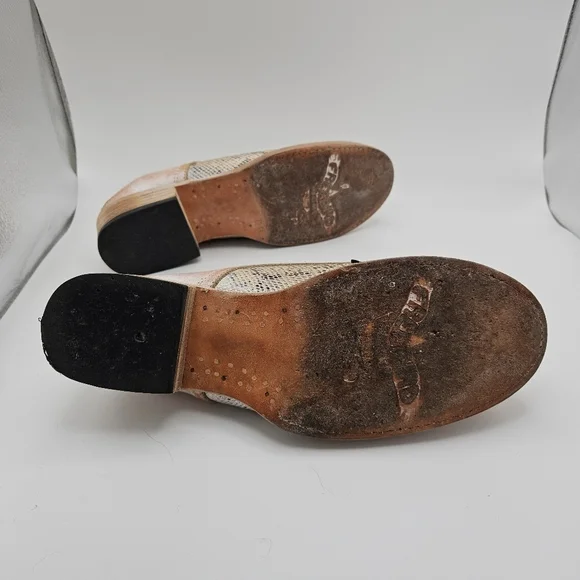 Freebird by Steven Malena loafer mule orange white python size 8 - Picture 8 of 12